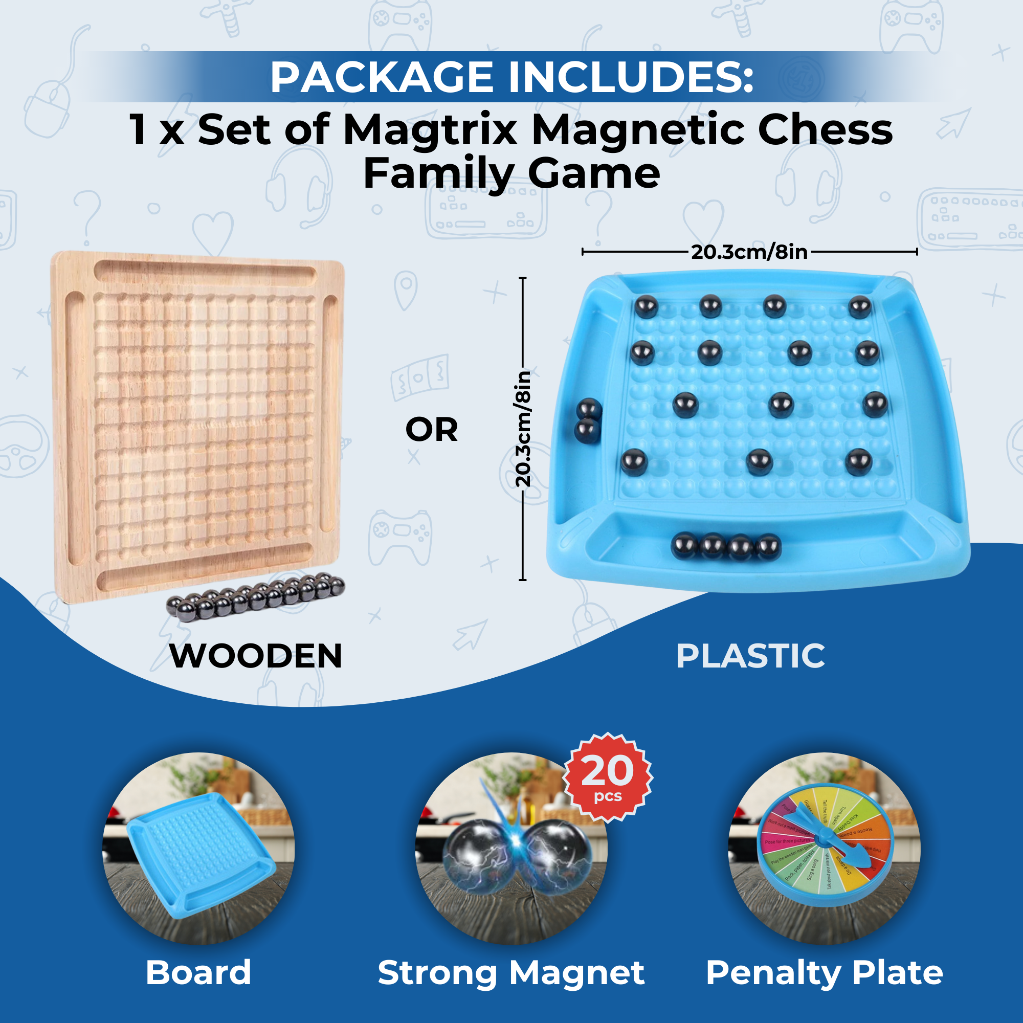 Magtrix Magnetic Chess Family Game