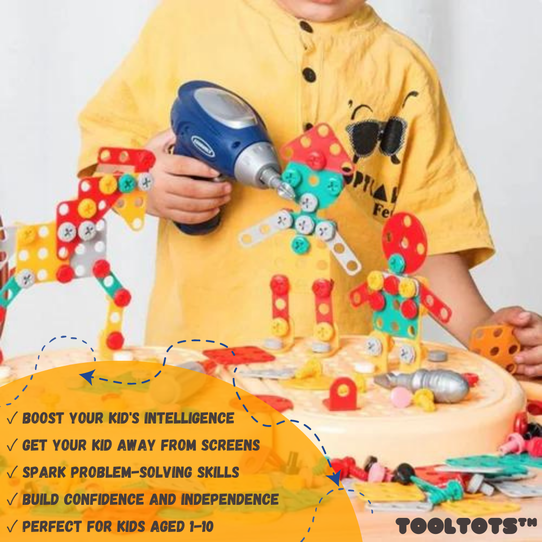 ToolTots™ 3D Electric Drill Kit for Kids | Complete Set