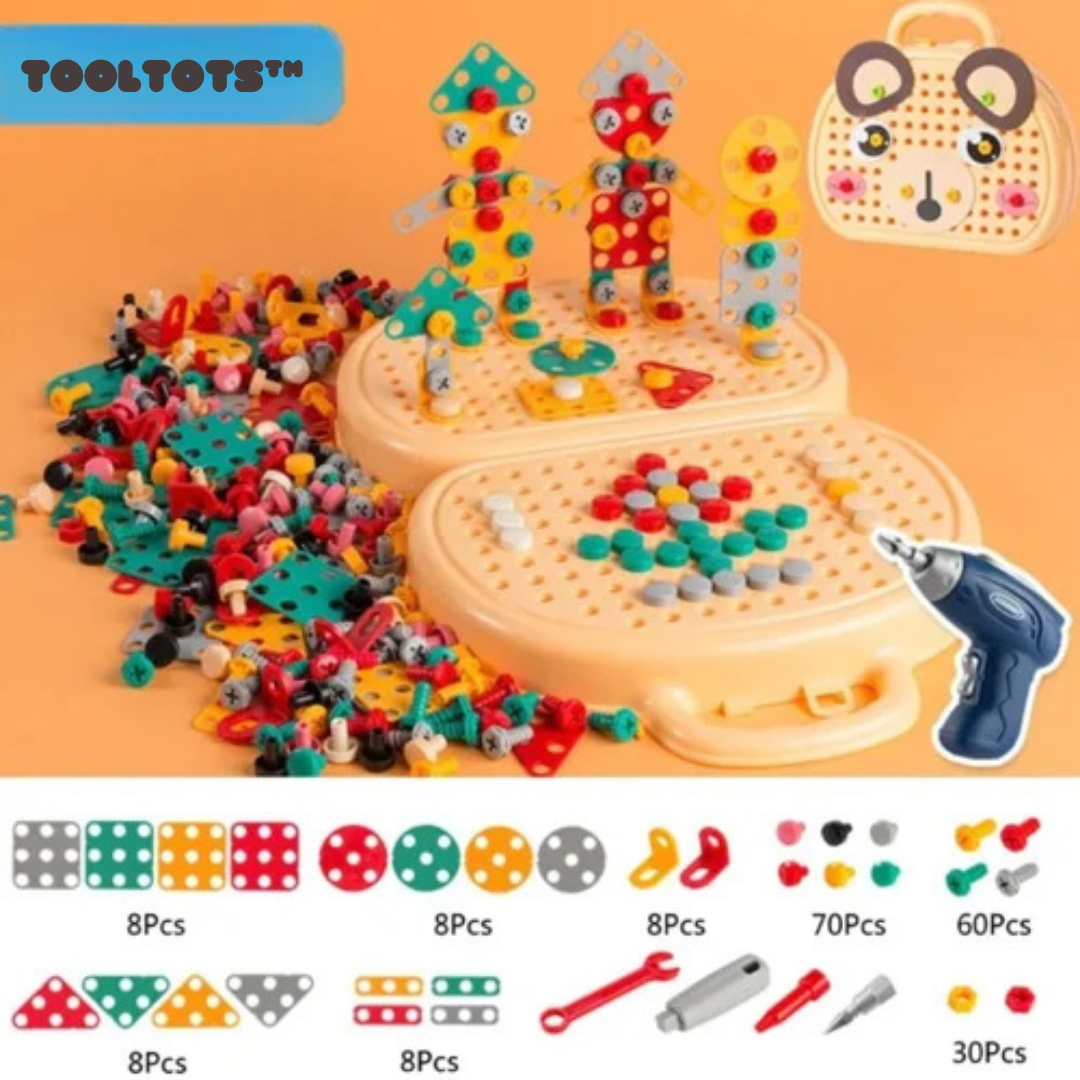 ToolTots™ 3D Electric Drill Kit for Kids | Complete Set