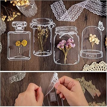 BlossomTabs DIY Transparent Bookmarks (Set of 80 Pcs)