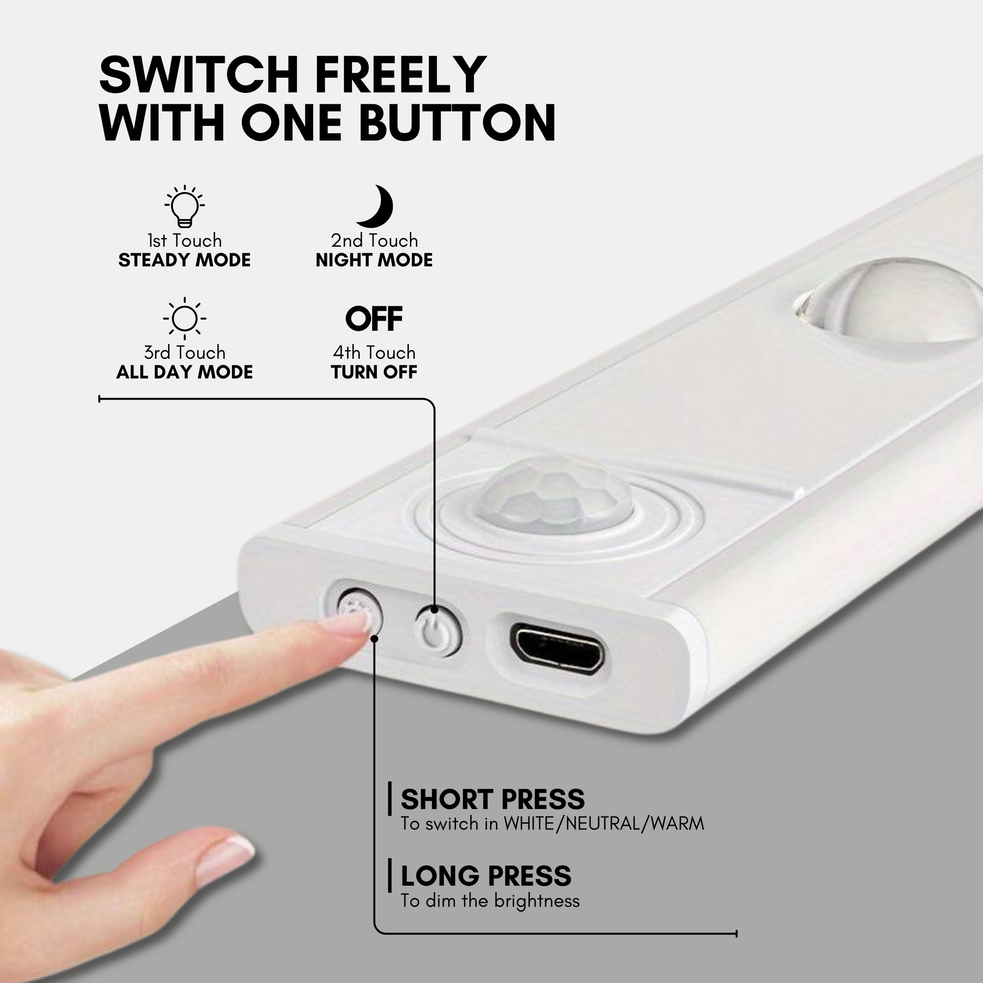 Motion Sensored LED Cabinet Lighting Strips