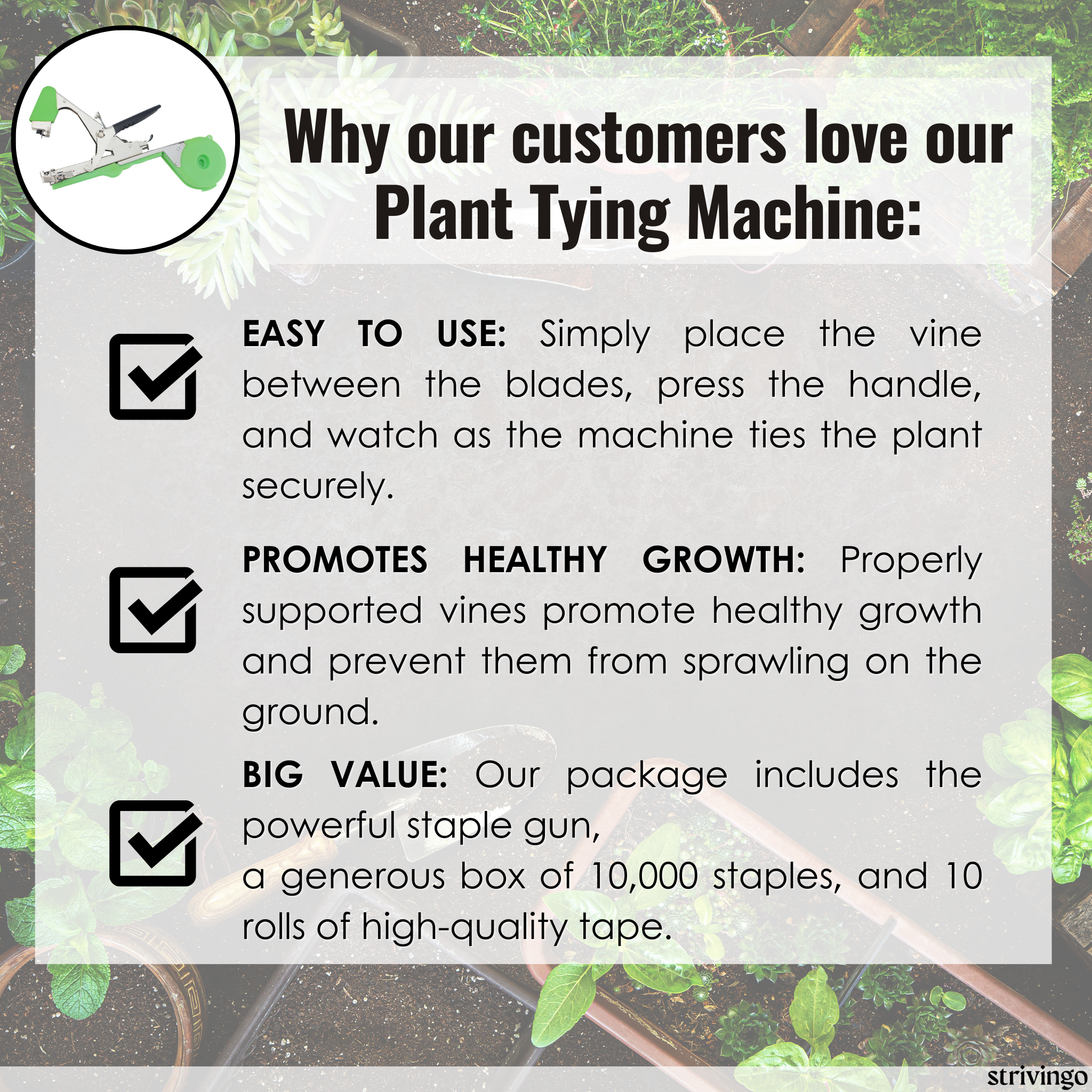 TieUp™ Plant Tying Machine | incl. 10 Rolls Of Tape