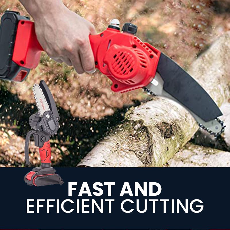 Cordless 4-inch Mini Chainsaw with Battery