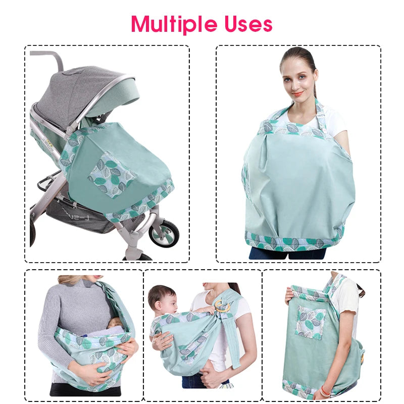 50% OFF | Breathable Baby Sling Carrier & Nursing Cover