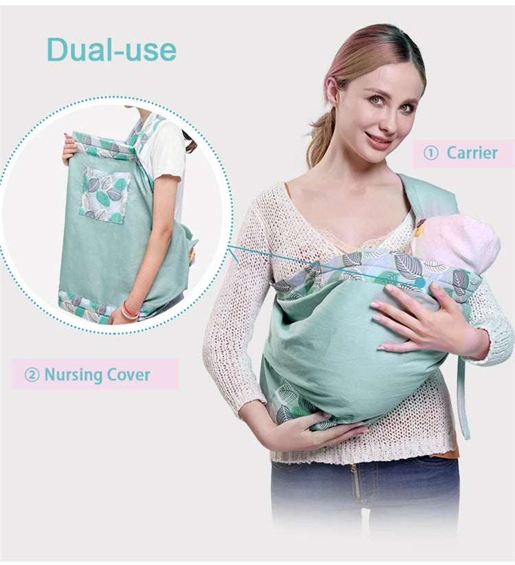 50% OFF | Breathable Baby Sling Carrier & Nursing Cover