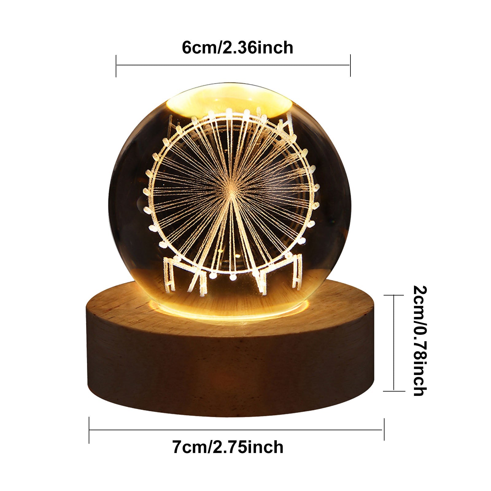 Crysnight Mini Crystal Ball Night Light