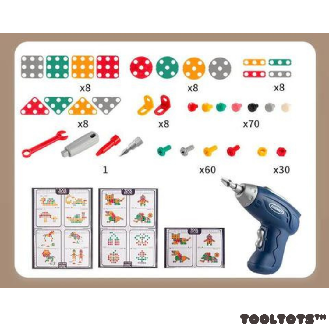 ToolTots™ 3D Electric Drill Kit for Kids | Complete Set