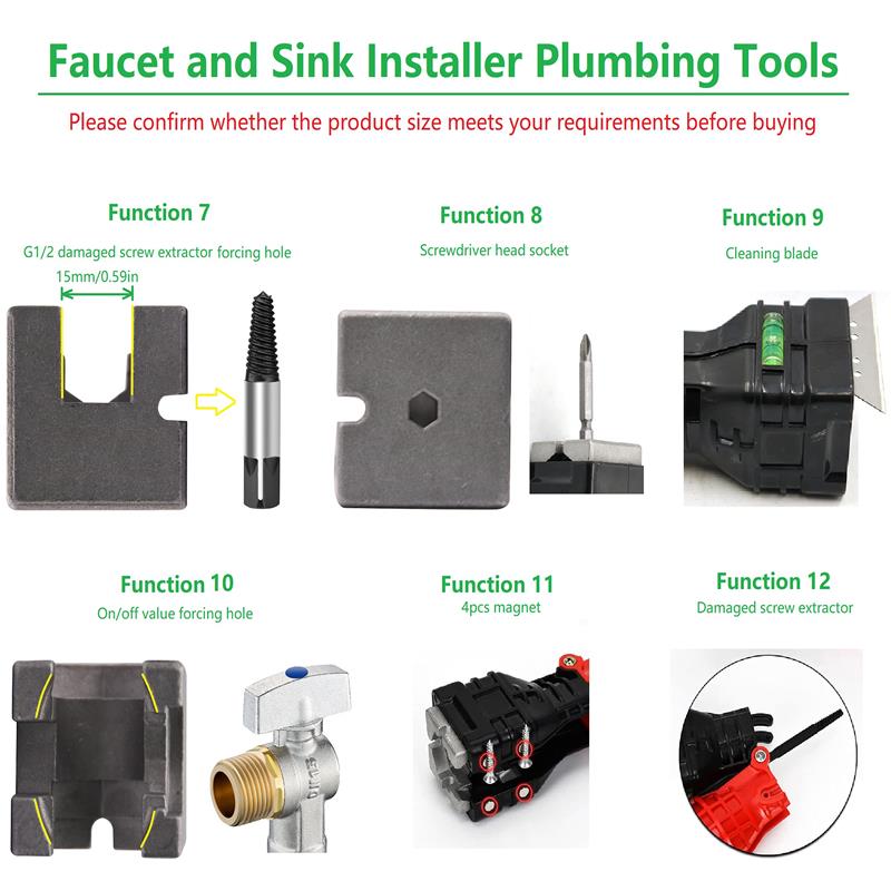 18 in 1 Faucet And Sink Installer Tool