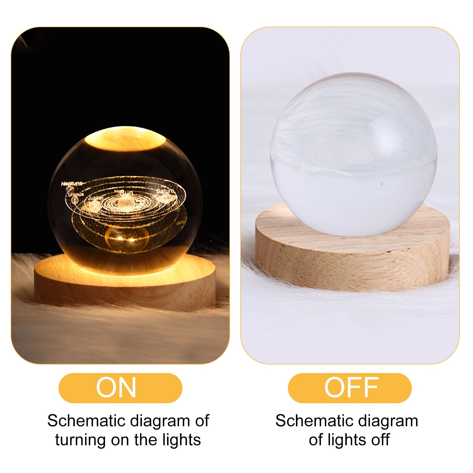 Crysnight Mini Crystal Ball Night Light