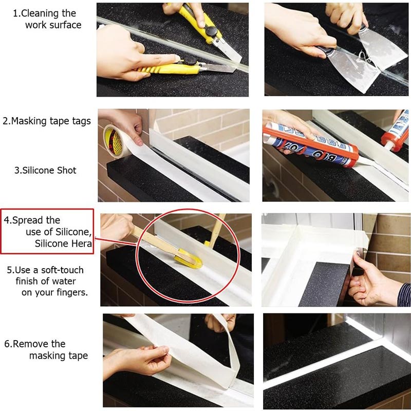 Extended Length Rubber Spatula Caulking Tool