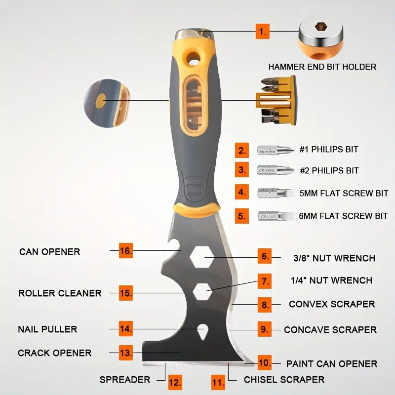 Multifunctional Stainless Steel Scraper