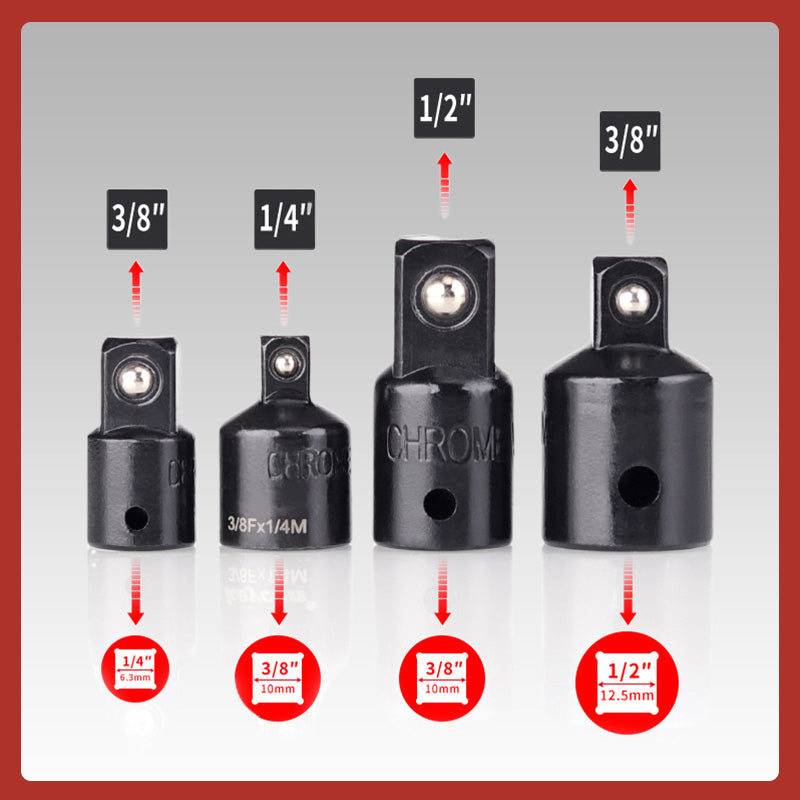 18-piece Adapter Set (Extension Bars/Universal Joints/Reducer Adapters/ Socket Adapters)