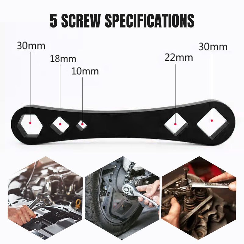 Multifunctional Square and Hex Screw Removal Wrench