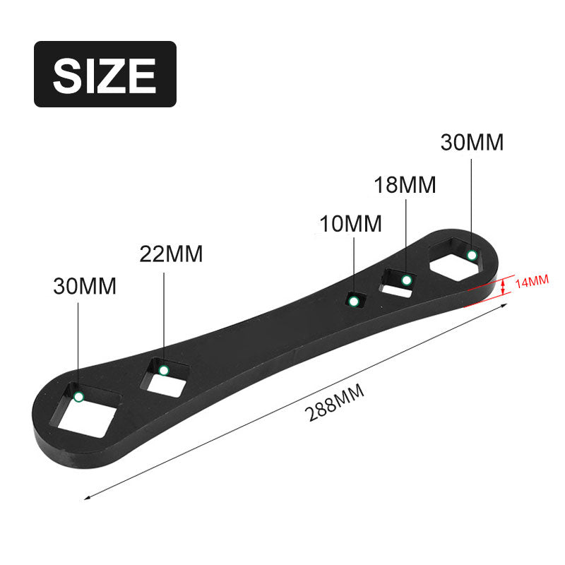 Multifunctional Square and Hex Screw Removal Wrench