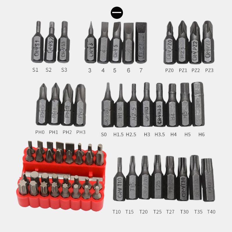 33 PCS Special-shaped Screw Bits Set