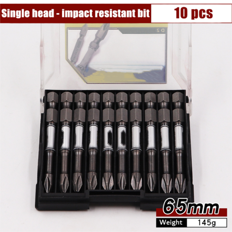 🔥 65mm Single Head Hexagon Shank Screwdriver Bits - 10 PCS Set