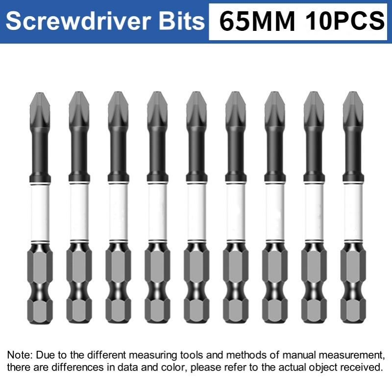 🔥 65mm Single Head Hexagon Shank Screwdriver Bits - 10 PCS Set