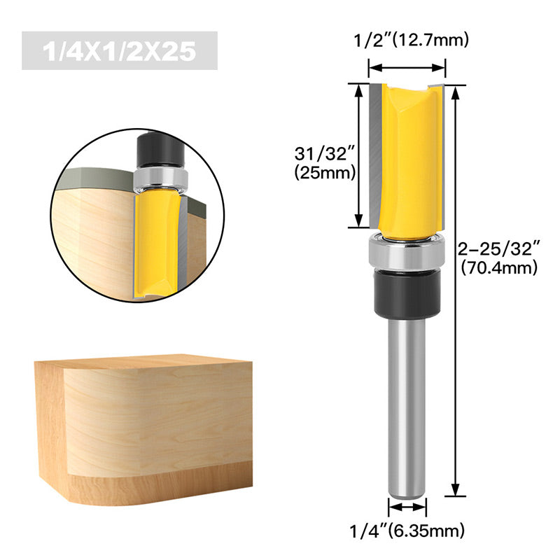 Dovetail 1/4'' Shank Bit for Woodworking Grooving