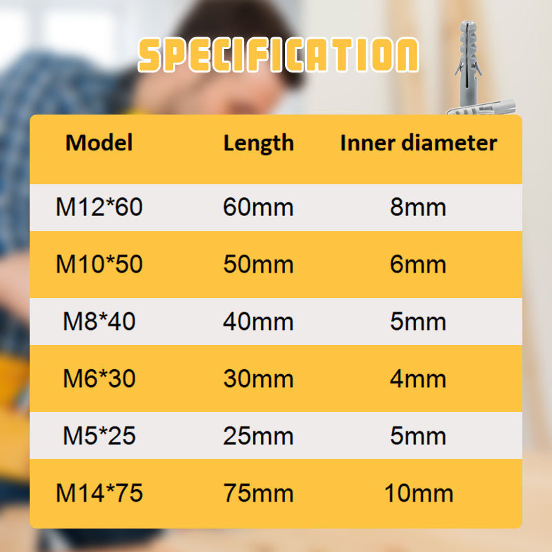 Plastic Expansion Tube Bolts