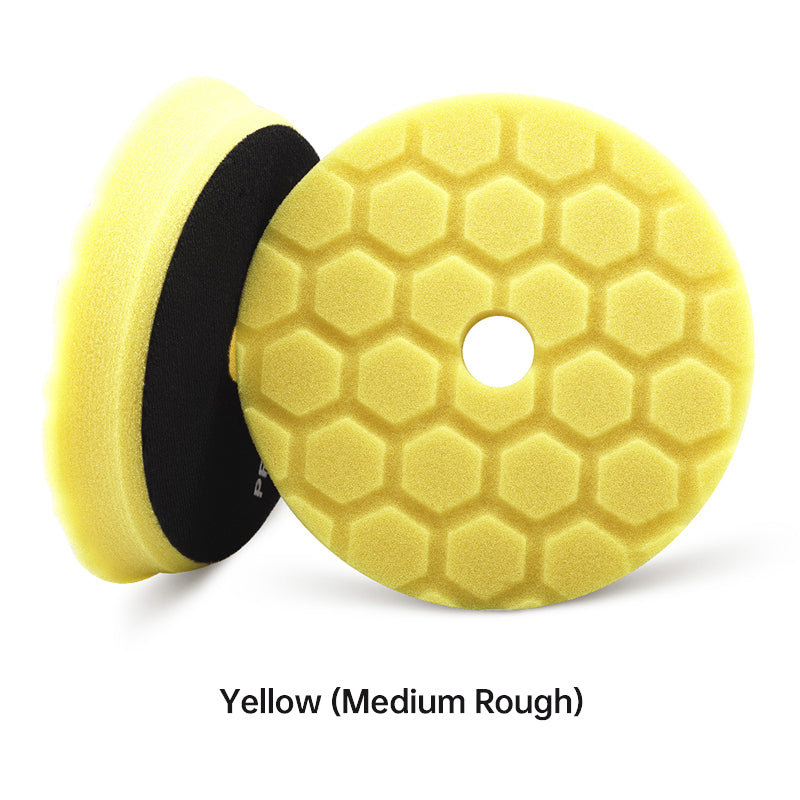 6-inch Washable Sponge Polishing Pad with Honeycomb Grooves for Car