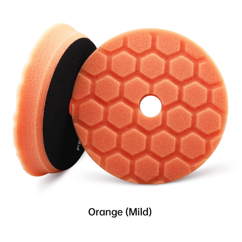 6-inch Washable Sponge Polishing Pad with Honeycomb Grooves for Car