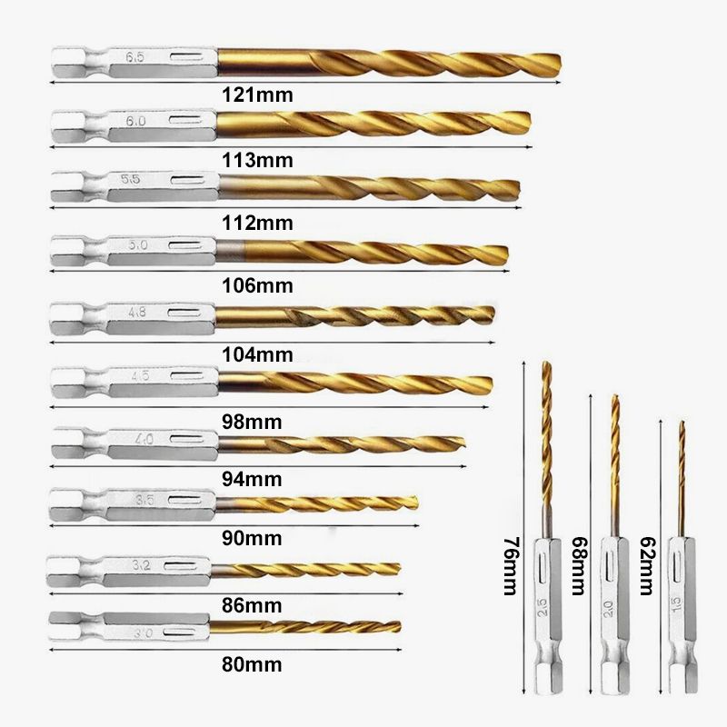 13PCS Multipurpose Drill Bit Set