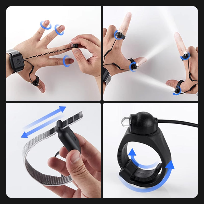 Rechargeable LED Hands Free Finger Flashlights