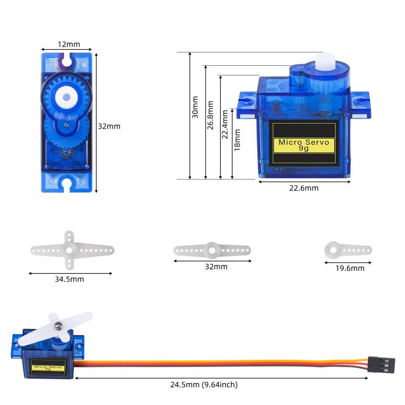 Micro Servomotor with Cable for Mini Electric Aircraft Model