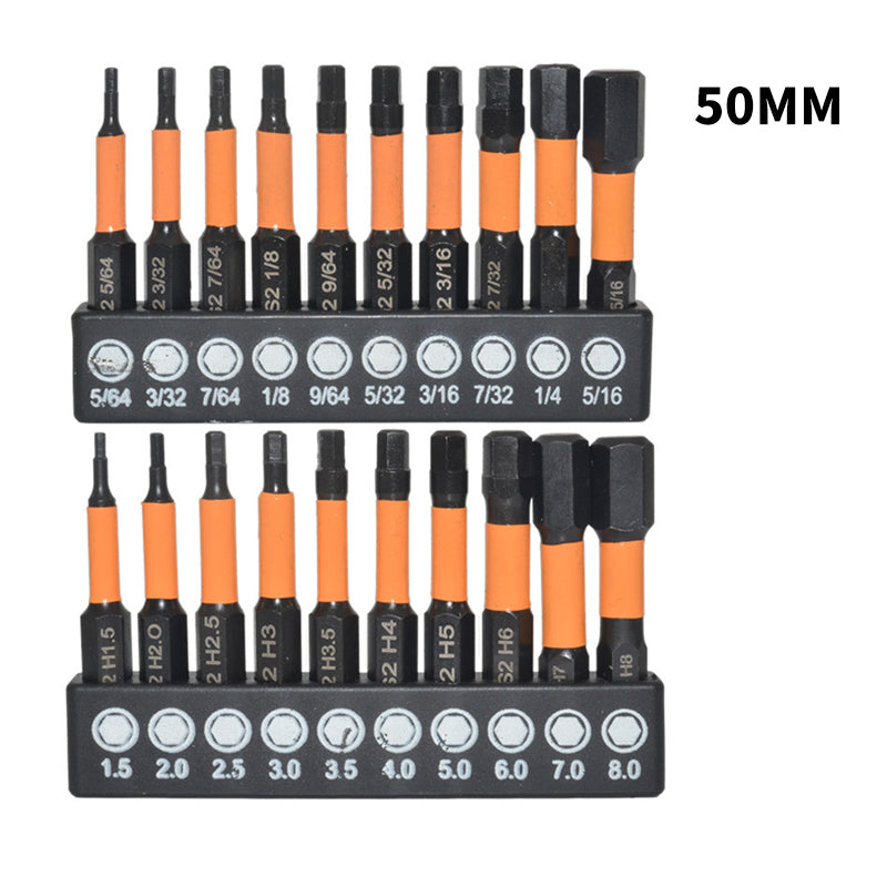 20PCS Metric Hexagonal Screwdriver Bits