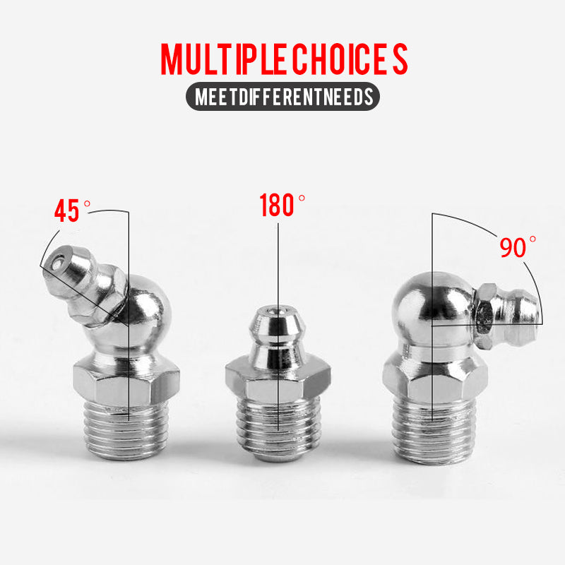 Straight and Angled Hydraulic Grease Fitting Kit