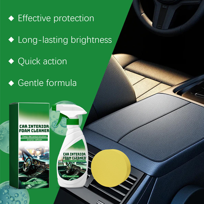 🌟BUY 1 GET 1 FREE🌟Effective Car Interior Foam Cleaner with Sponge