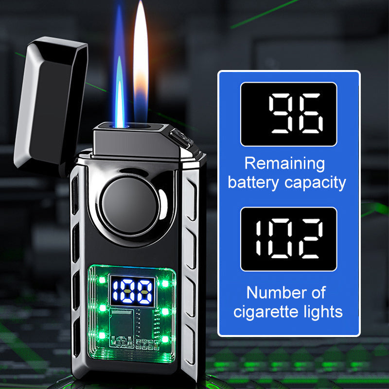 🔥2024 New Lighter - Multifunctional Double Flame Lighter with Colored Lights