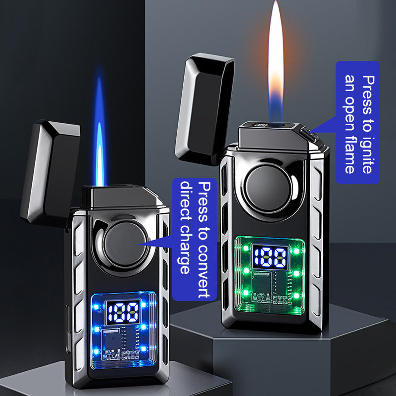 🔥2024 New Lighter - Multifunctional Double Flame Lighter with Colored Lights