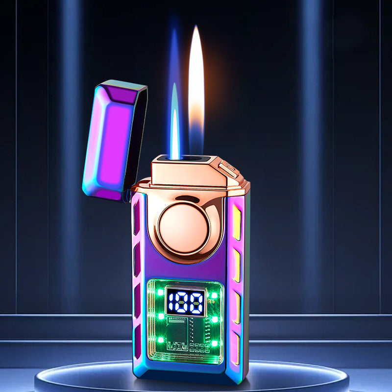 🔥2024 New Lighter - Multifunctional Double Flame Lighter with Colored Lights