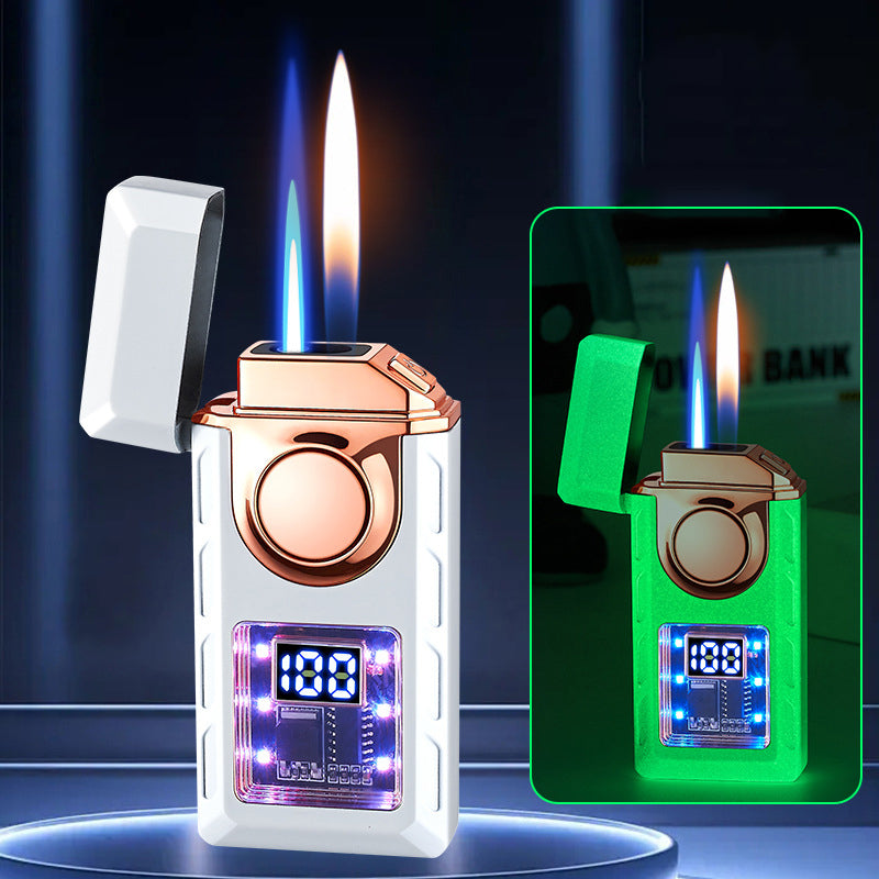 🔥2024 New Lighter - Multifunctional Double Flame Lighter with Colored Lights