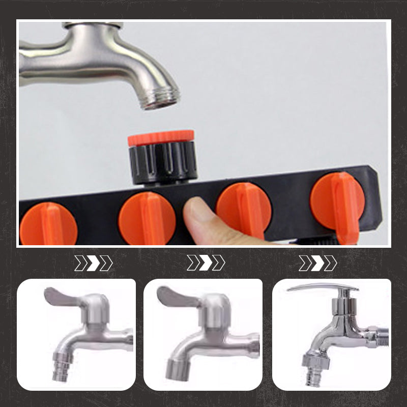 4 Way Plastic Connector Garden Hose Pipe Splitter